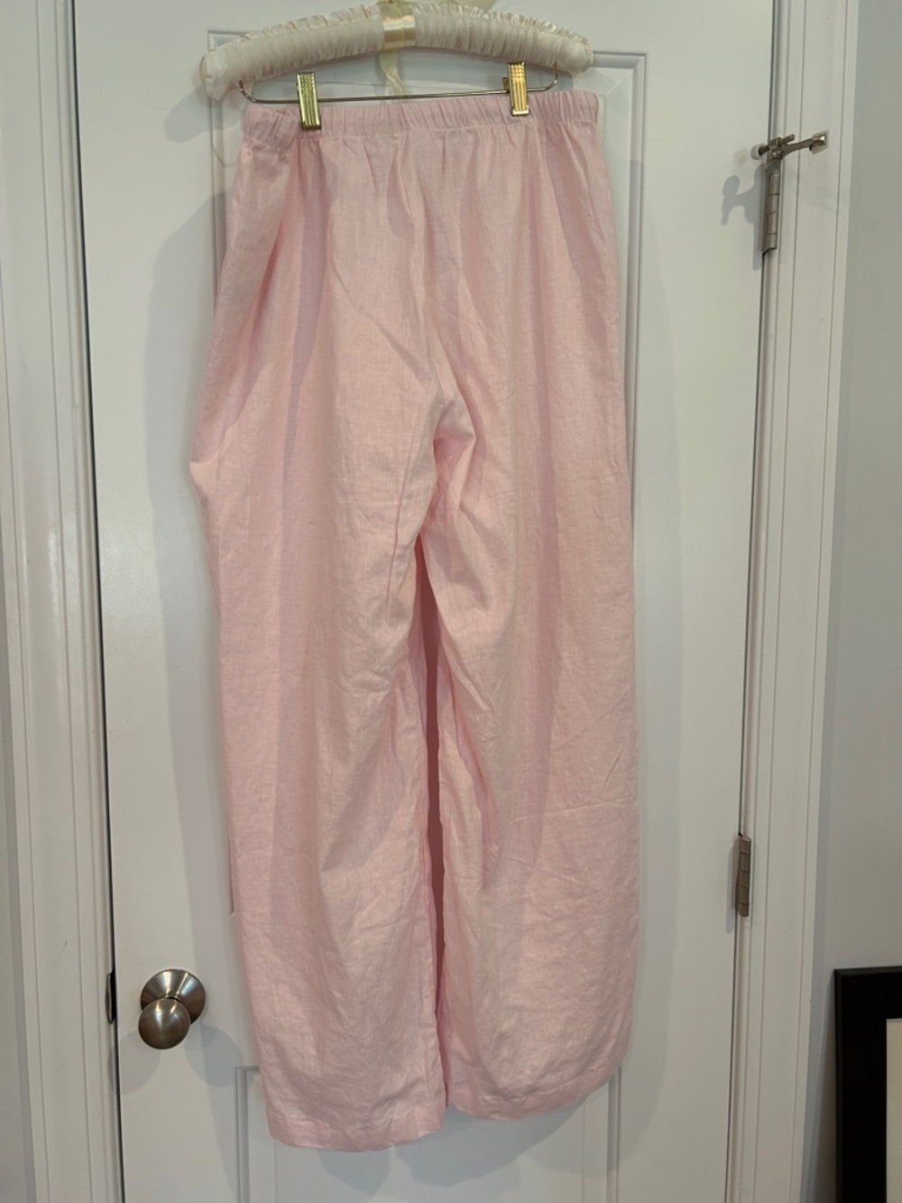 Cotton On Light Pink Wide Leg Floral Embroidered Pants - Picture 4 of 6